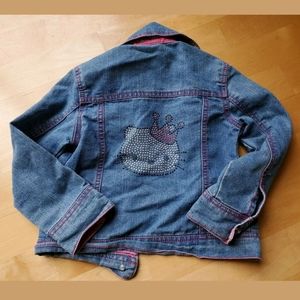 Pre-owned HELLO KITTY Denim Jean Jacket Toddler 4T